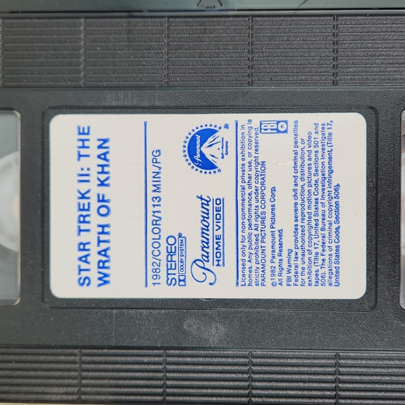 Star Trek II: The Wrath of Khan, Special Edition Collector's Series VHS 1986 - Picture 3 of 14